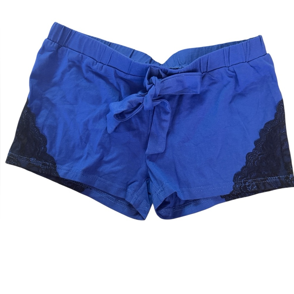 SHEIN Royal Blue Lace Loungewear Shorts Pajamas Women’s Medium Casual Shorts